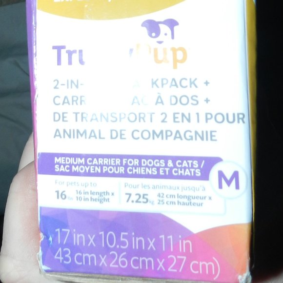 Trusty Pup 2 in 1 Cat Dog Medium Pet Backpack & Carrier NWT/NEW - Picture 7 of 16